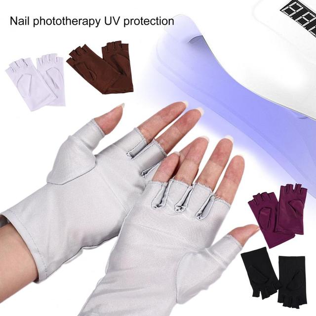 Nail Art Glove UV Protection Glove Anti UV Radiation Protection Gloves  Protecter For Nail Art Gel UV LED Lamp Tool - AliExpress
